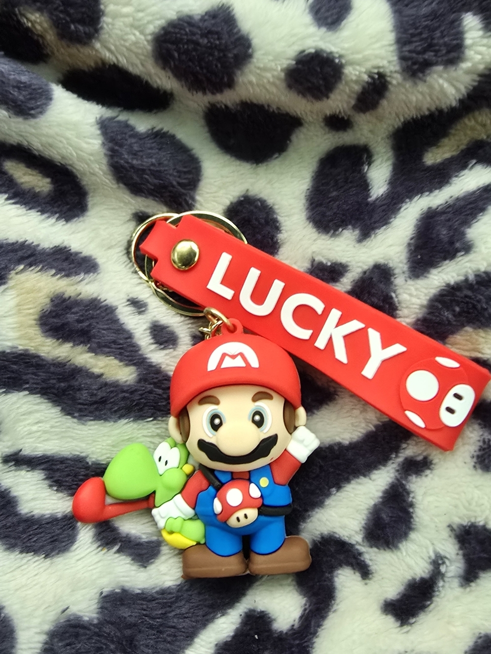 Lucky Red Mario & Yoshi Kids Keychain Bag Charm